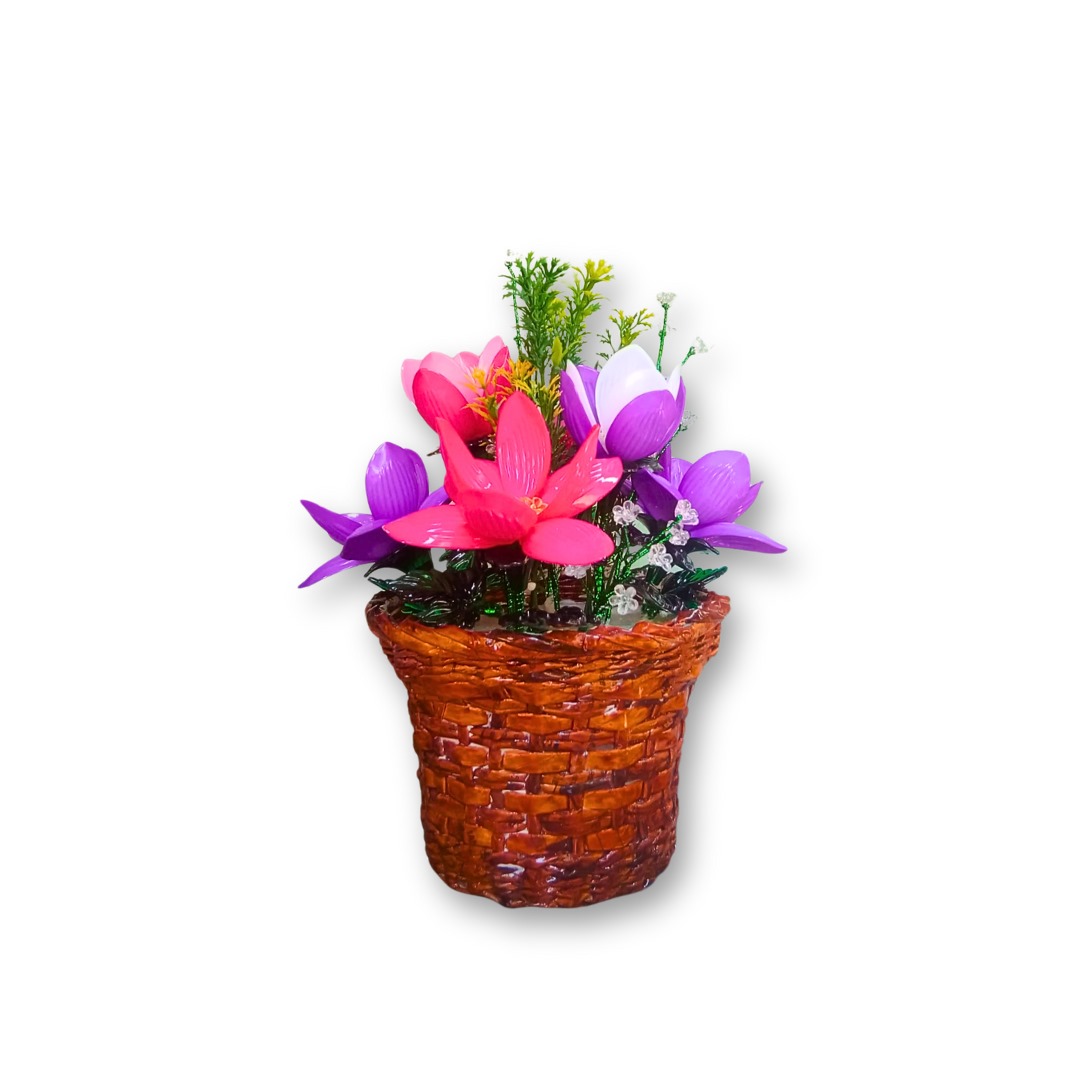 Kerajinan vas bunga rajut